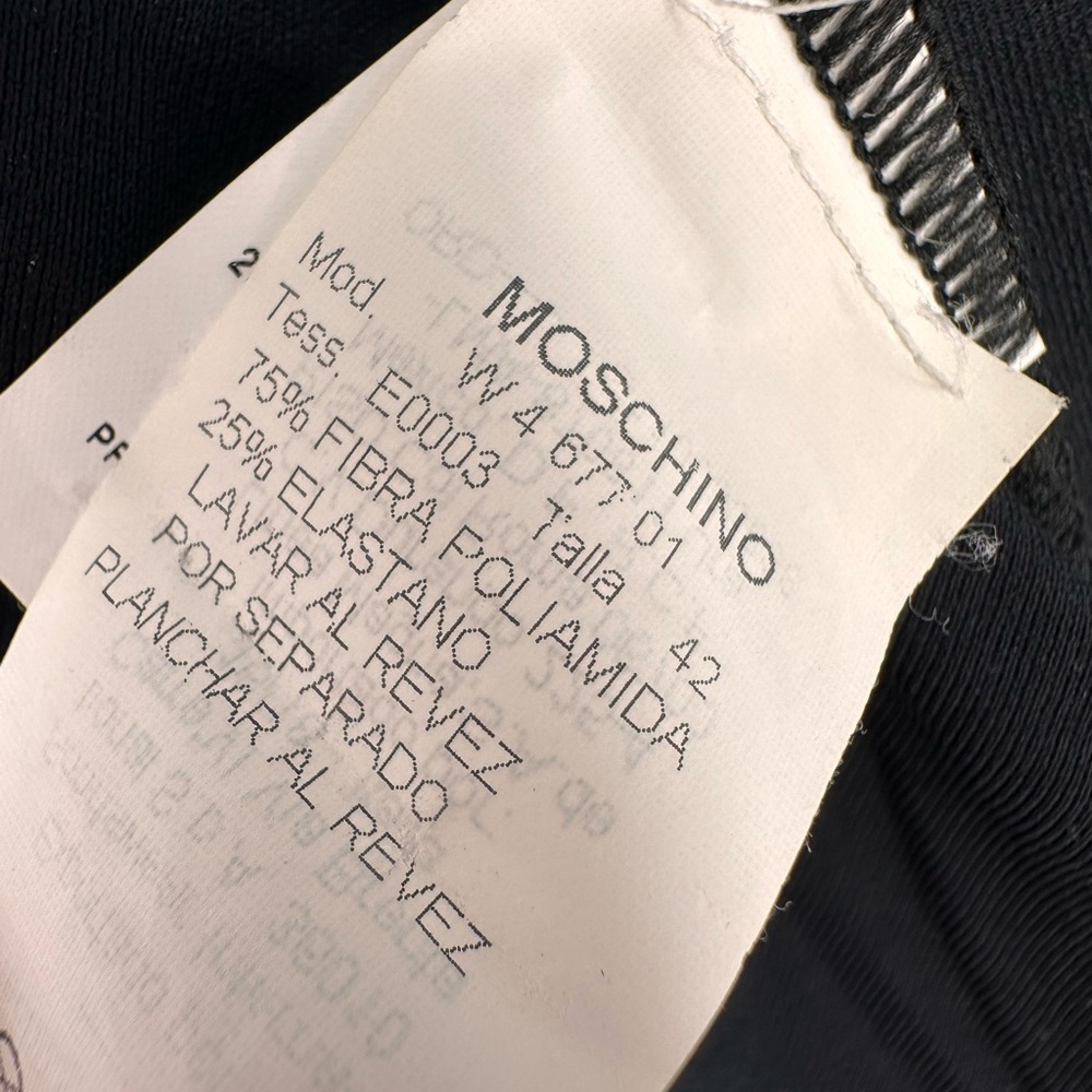 Vintage Moschino Women's Logo Wrap Tank Size 42 Black Made In Italy Y2K 2000s - Picture 7 of 8